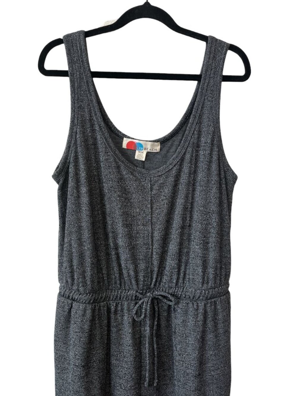 Free People Beach Bicoastal Gray Jumpsuit NWOT Sleeveless Jogger Soft Loungewear - Picture 4 of 9